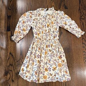 Janie and Jack Floral Dress in Cream and Yellow
